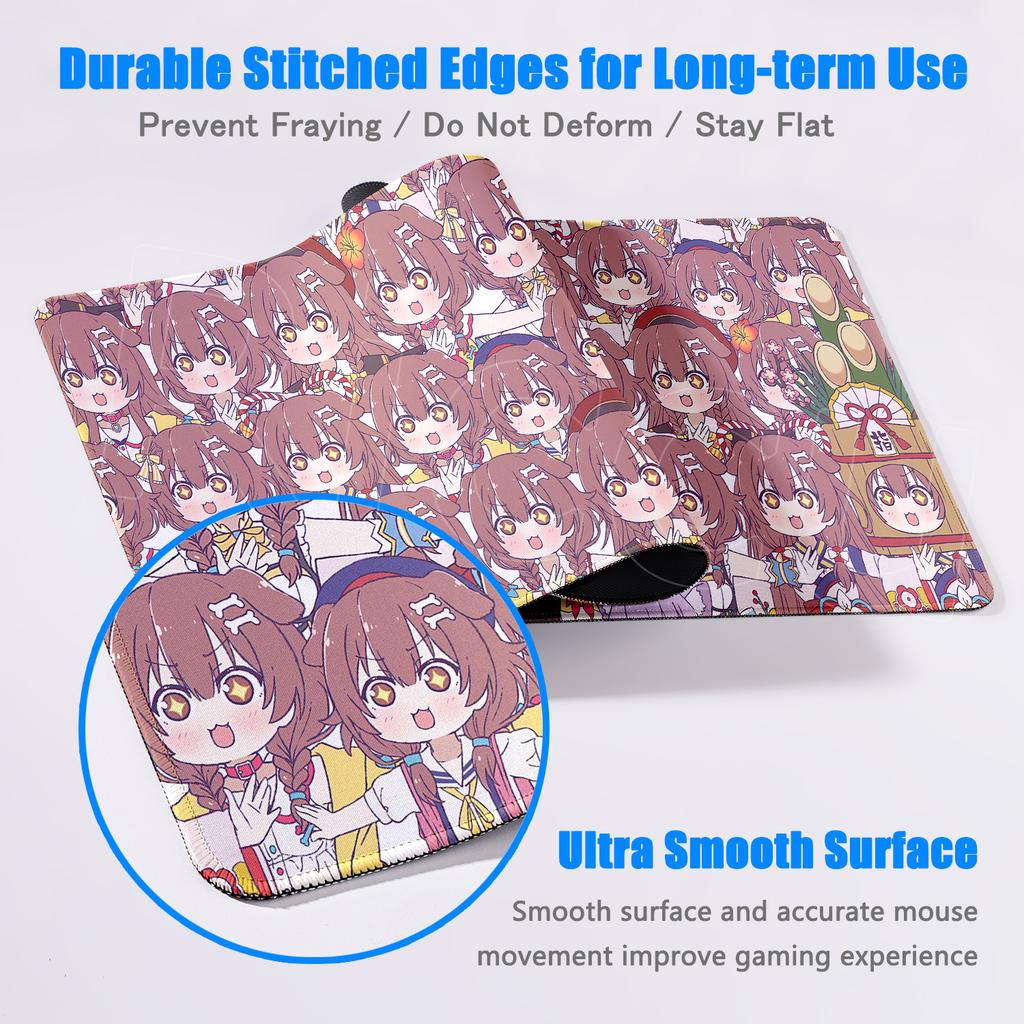 New Kawaii Cute Inugami Korone Mouse Pad Gamer Accessories Keyboard Desk Mat Non-Slip Laptop Large Anime Hololive Girl Mouse Pad