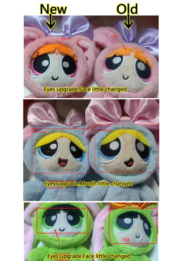 New 28Cm Bunny Dress Powerpuff Girl Plush Toy And Limit Offer 12Cm Powerpuff Girls Bubble Change Rabbit Cute Hanging Doll