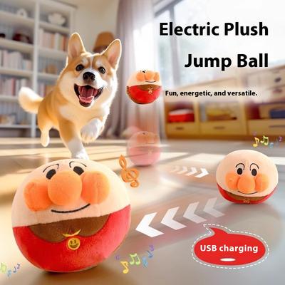 Dog Toy Electric Bouncing Ball Pet Self-Hi Boredom Relief Artifact Sound Puppy Grinding Teeth Bite-resistant Teddy Corgi