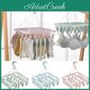 Hanger Clothes Clip Folding 32 Childrens And Adult Plastic Clothes Drying Hanger Home Windproof Sock Underwear Drying Hangers