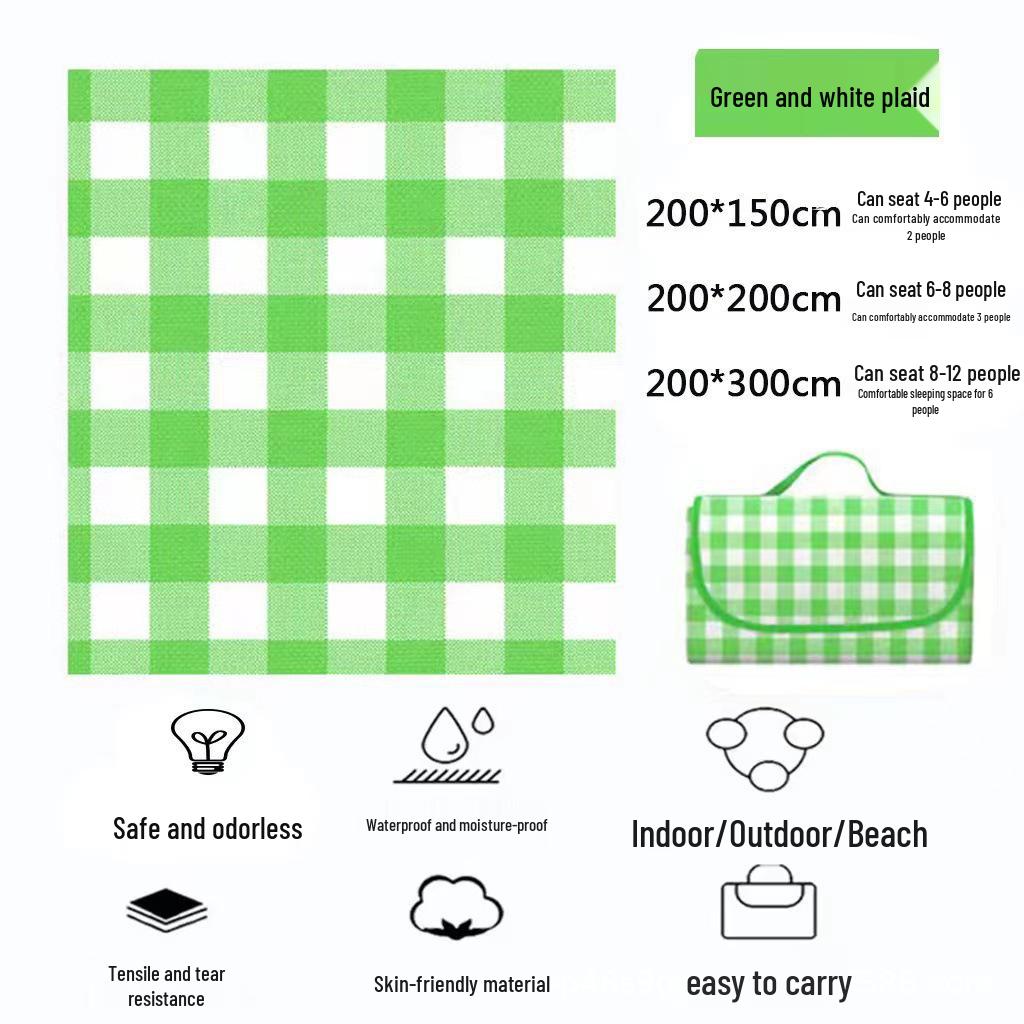 Portable Waterproof Picnic Blanket - Thickened, Moisture-Proof, Folding Mat for Camping & Outings