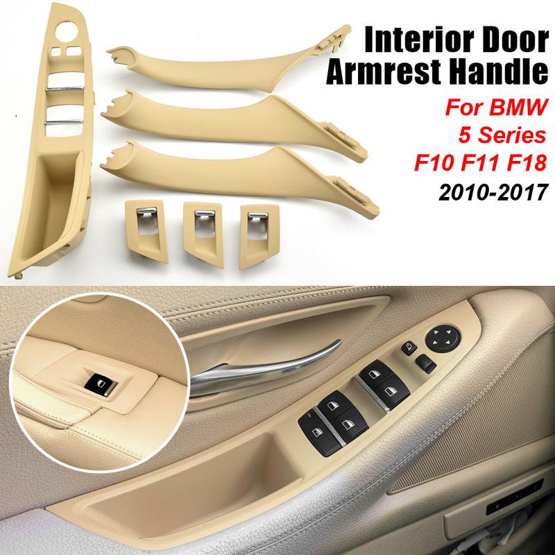 For BMW·520d xDrive·2010-2016·Inner Panel Pull Trim Cover Carbon Fiber RHD LHD Car Interior Door Handle