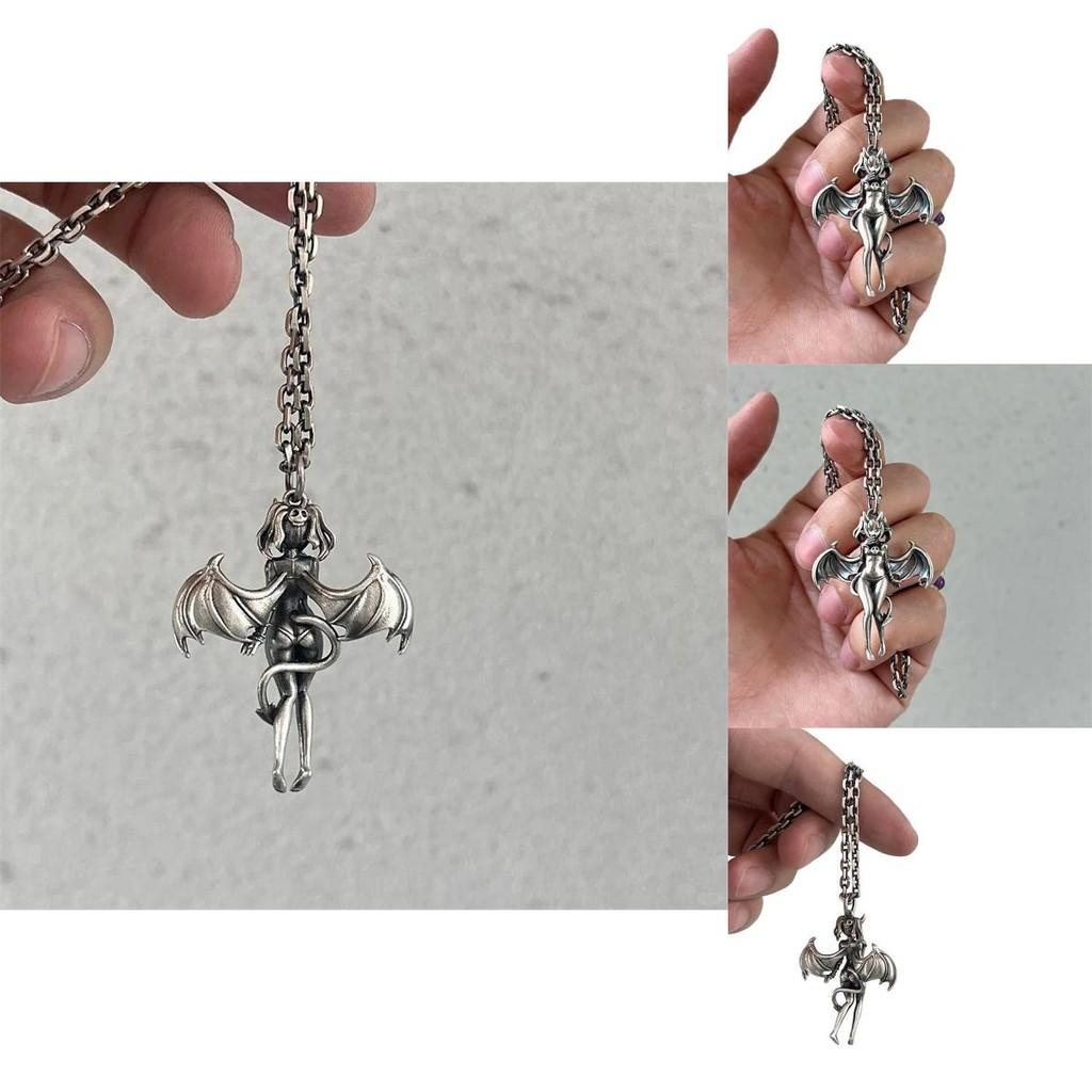 Angel Pendant Necklace For Women Men With Zinc Alloy And Vintage Design