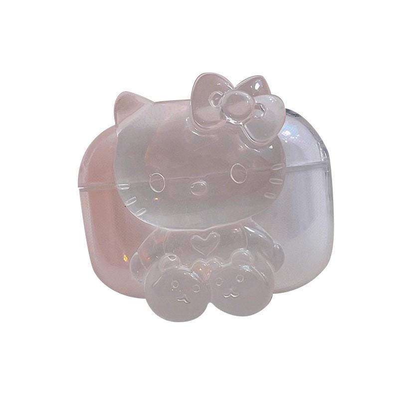 

Handmade Ins Girl Heart Transparent Cat AirPods S1/2 Generation Pro O3 Bluetooth Earphone Protective Case AirPods Pro 2nd Generation