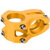 LUNJE Mountain Bike Stem Bicycle Short Handlebar Aluminum Alloy Hollow Stem 31.8x35mmGold