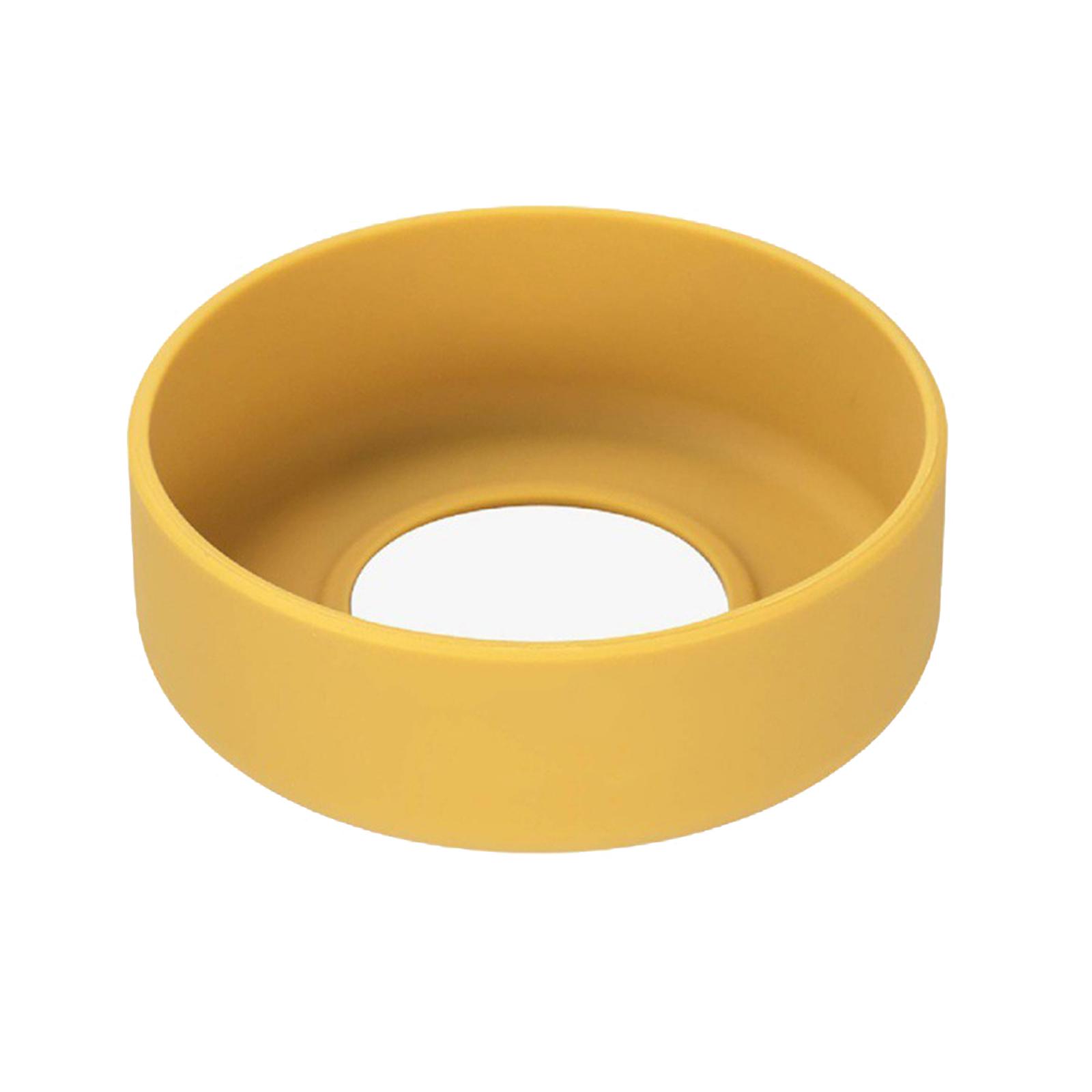 

New 1pc 76-79mm Diameter Water Bottle Bottom Sleeve Cover Boot Silicone Anti Slip Kitchen Dining Bar Tools Accessories жёлтый