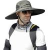 Men Wide Brim Sun Hats Upf50+ Waterproof Breathable Bucket Hat For Fishing, Hiking, Camping