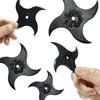 Conjunto de Armas Ninja para Cosplay de Ninja e Armas de Borracha para Role Play Ninja de 5 Shurikens, Kunai, (Suástica (Conjunto 5))