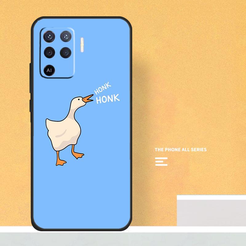 Funny Cartoon Duck Case For Oppo A80 A60 A40 A6 A5 Pro A15 A16 A17 A57 A94 A74 A54 A76 A96 A18 A38 A58 A78 A98