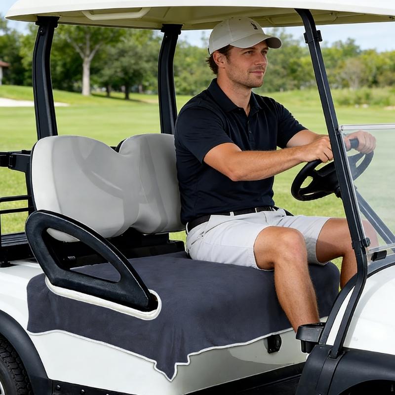 Universal Golf Cart Seat Cover Compatible With Most 2 Seater Carts Having Accurate Armrest Openings For Easy Installation