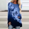 Fashion Women's  Printed Long Sleeve Round-Neck T-Shirt Long Style Tops