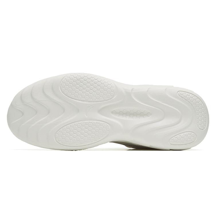 New Anta Cushioning Lightweight Low Top Running Shoes Women's White Gray 122247715-1
