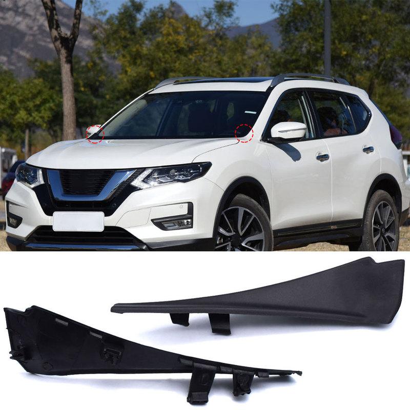 2PCS Für Nissan X-Trail Xtrail T32 Rogue 2014-2018 Auto Frontscheibe Wrap Ecke Trim Wischer side Trim Abdeckung Deckel Platte