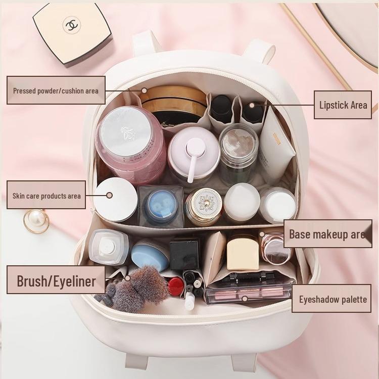 2024 High-Capacity Women's Travel Makeup Bag - Portable and Stylish Toiletry Organizer