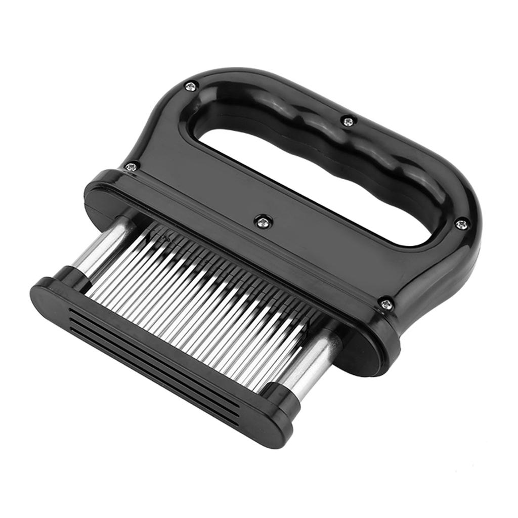 Mt Attendrisseur, Needle Lf Tenderizer with 48 Stainless Steel Blades, Needle Blades Mt Tenderizer for Stk, Black