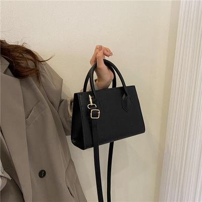 New Retro Texture Simple Women's Bag Foreign Style Stone Pattern Messenger Bag Ins Small Square Bag Fashion Handbag