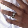 Vnox 8mm Spinner Kreuzring für Herren, Biblischer Gebets-Fingerring, Stressabbau Edelstahl Drehbarer Ring, Glaubensschmuck