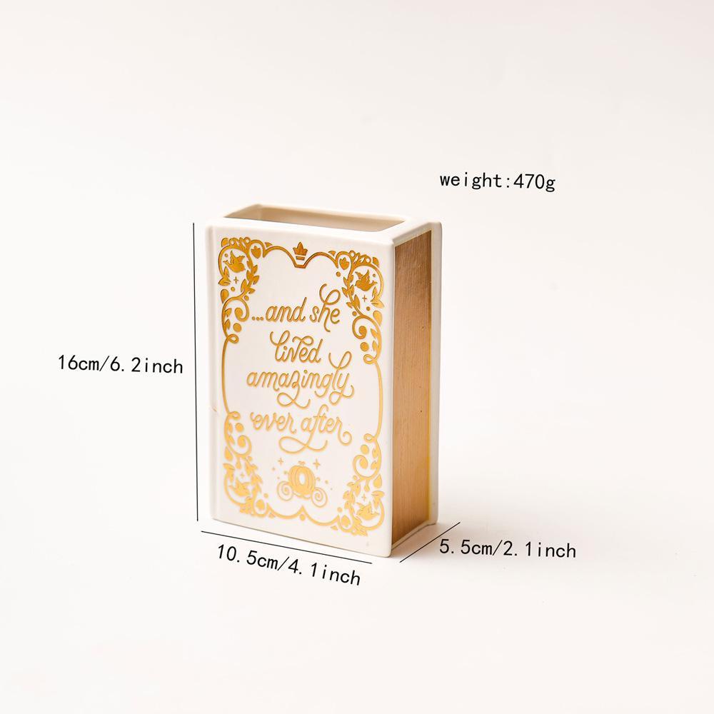 Stylish Ceramic Book Vase for Elegant Home Decor
