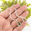 Green Amethyst Gemstone 925 Sterling Silver Jewelry Handcrafted Earrings 2.60" EE-43-37