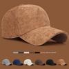 Corduroy Ball Cap Golden Plain Baseball Cap