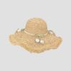 Flower Rose Decoration Raffia Straw Hat for Women Summer Large Brim Sun Hat Seaside Atmosphere Elegant Wedding Hat