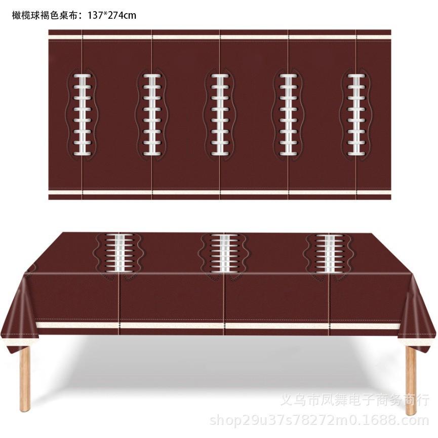 Super Bowl Football Kids Party Supplies Tableware Tablecloth Paper Plates Banners Pennant Decorations