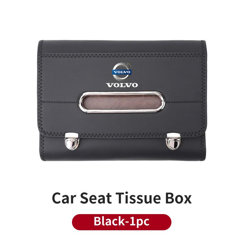 Car Stickers Elastic Fabric Leather Vehicle Seat Tissue Dispenser For Volvo XC90 XC60 T6 XC40 V40 XC70 V70 V60 V50 S80 AWD S90