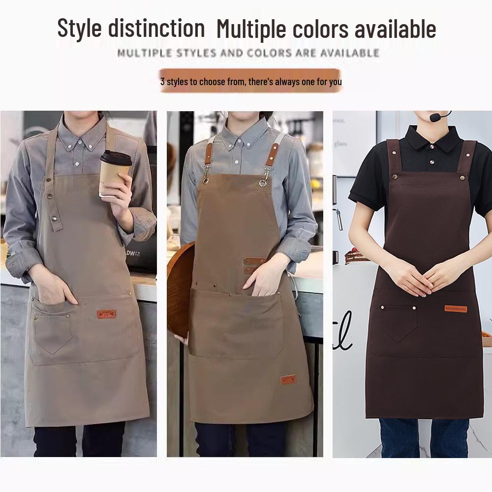 Men's Waterproof Oil-proof Logo Print Kitchen Apron for Home & Commercial Use