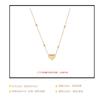 Women Fashion Simple Love Heart Titanium Steel Clavicle Necklace Jewelry