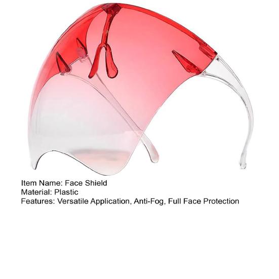 Sıçrama Korumalı Yüz Kalkanı Tam Yüz Koruma Maskesi Buğu Önleyici Şeffaf Yüz Maskesi Mutfak Pişirme Taşlama Kesme İçin Yeniden Kullanılabilir Sıçrama Koruyucu