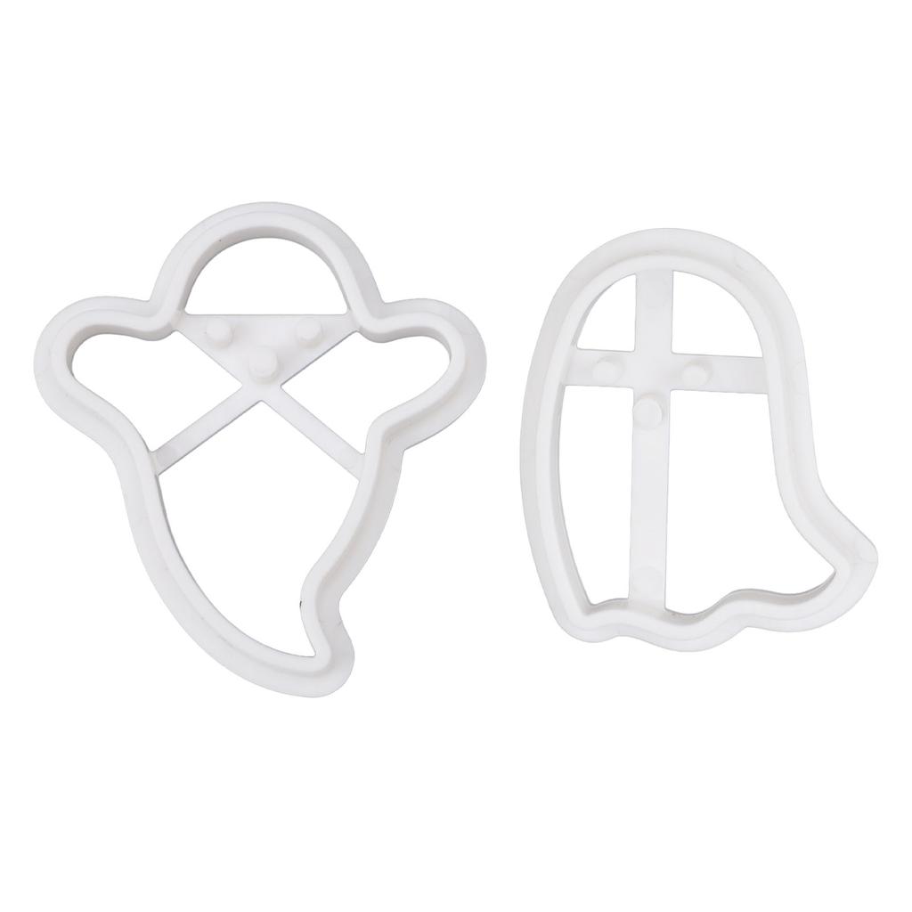 2pcs Small Ghost Cookie Cutters ABS Material Biscuit Cutter for Holiday Decoration Party Supplies Ba