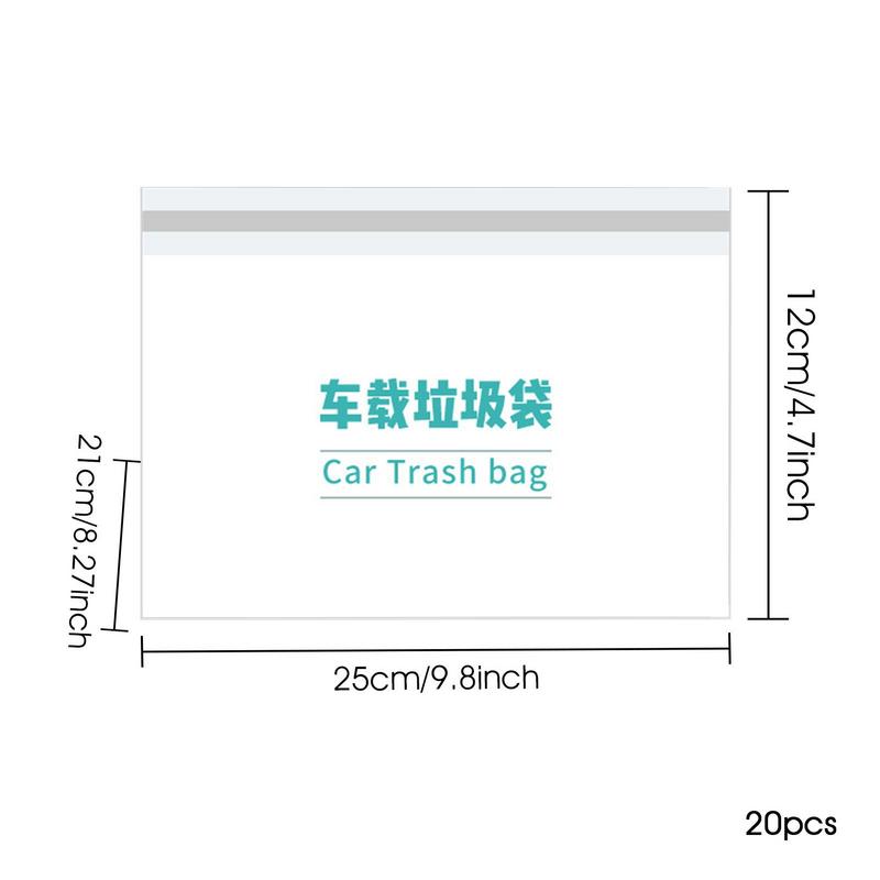 Aufklebbare Auto-Müllbeutel, auslaufsichere Wurfbeutel, 20/40 Stück, wasserdicht, stark belastbar, leicht zu kleben, tragbare Müllsäcke für