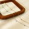 Ins Simple Three-dimensional Peach Heart Necklace Electroplated 18K Gold Stainless Steel Collarbone Chain High-end Jewelry Women
