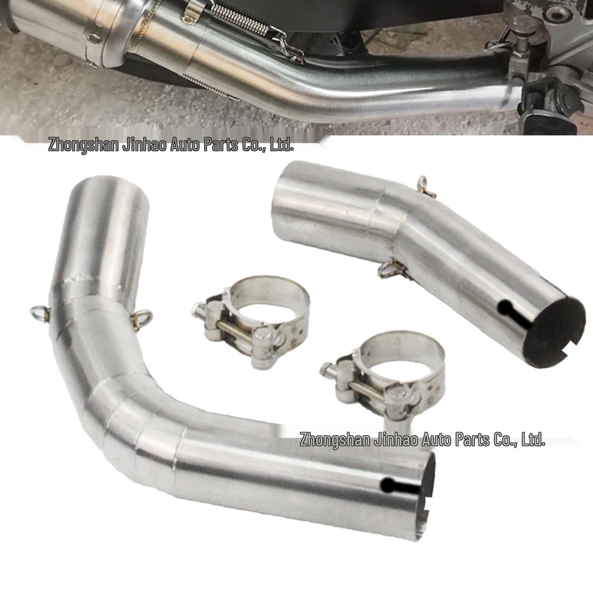 R1 Motorcycle Exhaust Pipe Modification, Stainless Steel Mid-Section, Non-Destructive, Compatible with 2009-2014 Models