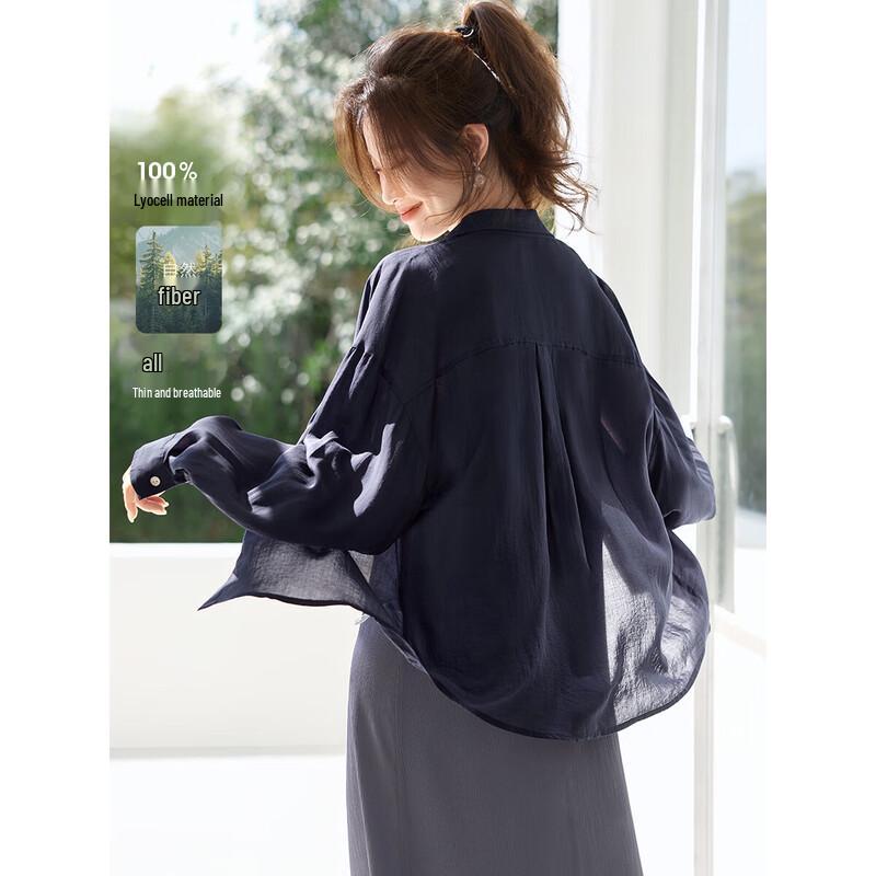 Relaxed Fit Breathable Solid Shirt Jacket L