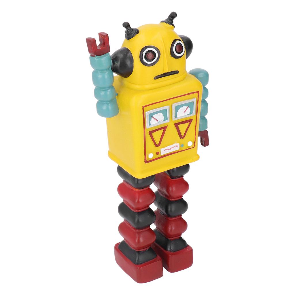 Robot Figurine American Style Retro Classic Resin Cartoon Robot Model Toy Ornament Home Craft