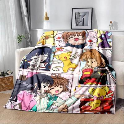 Card Captor Sakura Cartoon Blankets Fashion Blankets Warm Flannel Soft Comfortable Blanket Home Travel Blanket Birthday Gift