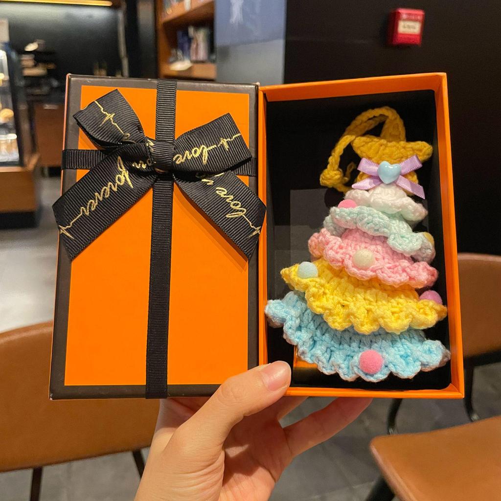 International Yarn Crochet Mini Christmas Tree Car Ornament Gift