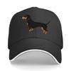 Black Dachshund Print Baseball Cap Breathable Back Snapback Hat for Unisex Women Casual Outdoor S Sandwich Baseball Cap