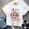 Summer Labubu Children Clothess Boy Clothes Kids Cute Cartoon Printed Short Sleeve T-shirt Girl Labubu Summer Casual Tops Loose