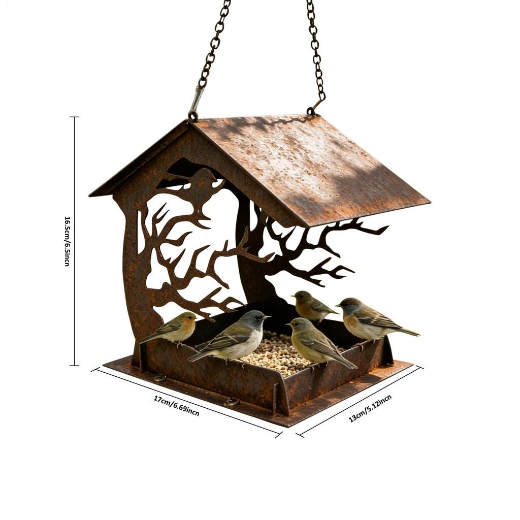 Bird Feeders For Outside Rainproof Large Capacity Feeding Dispenser Hangable Bird Feeder For Patio Lawn Backyard Balcony