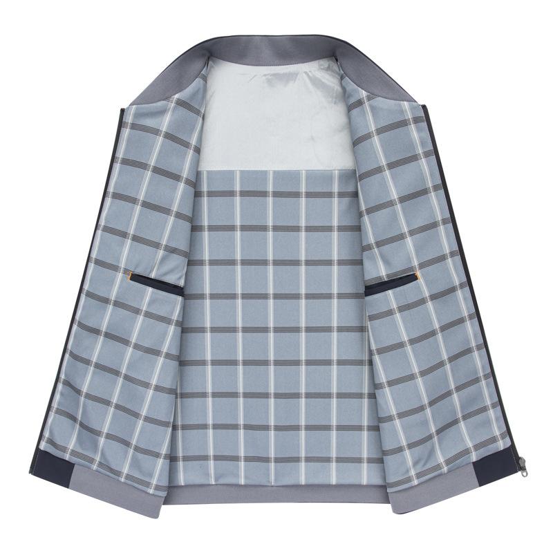 New Men's Jacket Spring and Autumn Jacket Middle-aged High-end Business Casual Jacket Dad Lapel Top