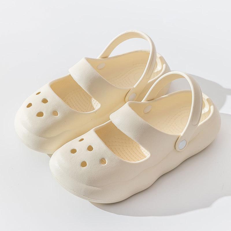 Modne Urocze DIY Letnie Kapcie Damskie Modne Drewniaki Miękkie EVA Lekkie Buty Ogrodowe Dziewczęce Domowe Uliczne Klapki Sandały na Platformie