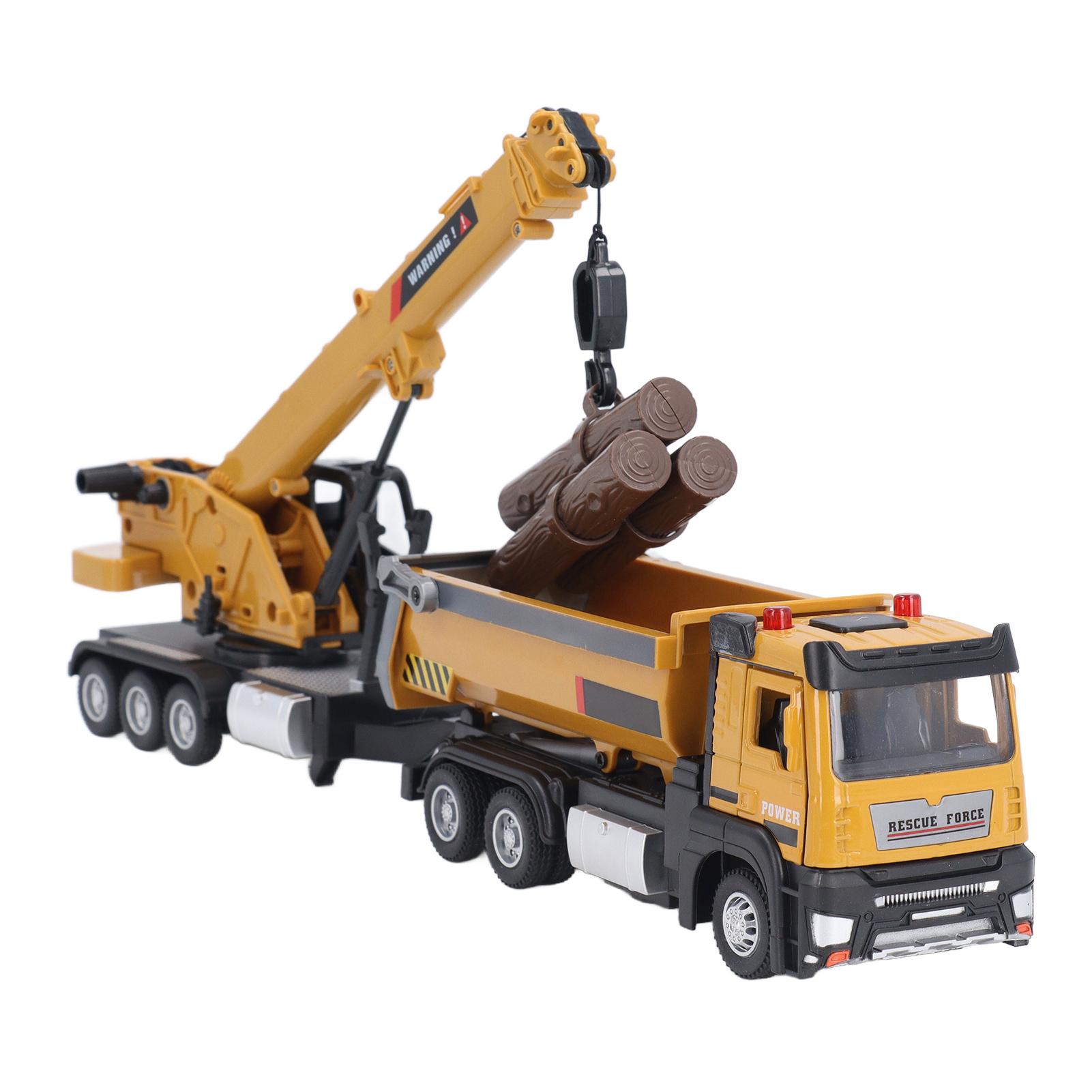 Alloy Crane with Dump Truck Model Toy Multifunctional Lifelike Ideal Gift Construction Crane Dump Truck Toy For Birthday Christmas