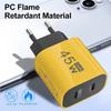 45W GaN Dual PD Charger Fast Charging USB Adapter For iPhone 15 iPad Samusng Huawei Tablet Laptop USB-C Quick Charge Plug