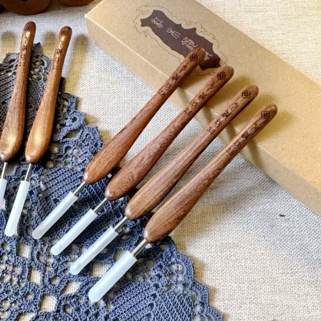 Handmade Wool Crochet & Knitting Tools: Ox Horn Wood Circular Needles