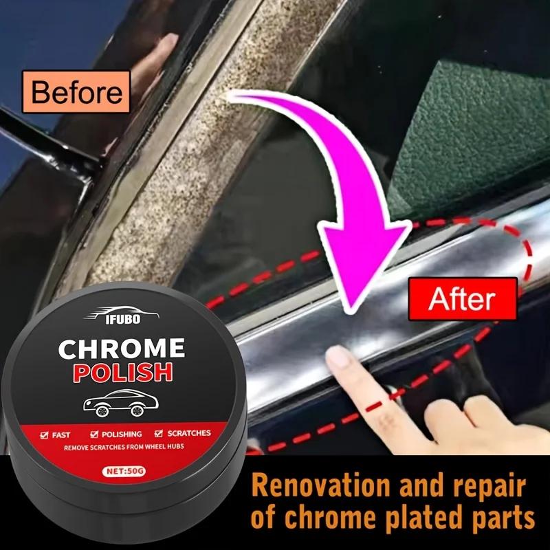 Pasta do naprawy jasnego paska chromowanego samochodu - do listew samochodowych, okien, polerowania galwanicznego, krem do renowacji chromu