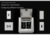 Stainless Steel Flip-Top European Power Socket with USB Fast Charging, Waterproof Floor Box