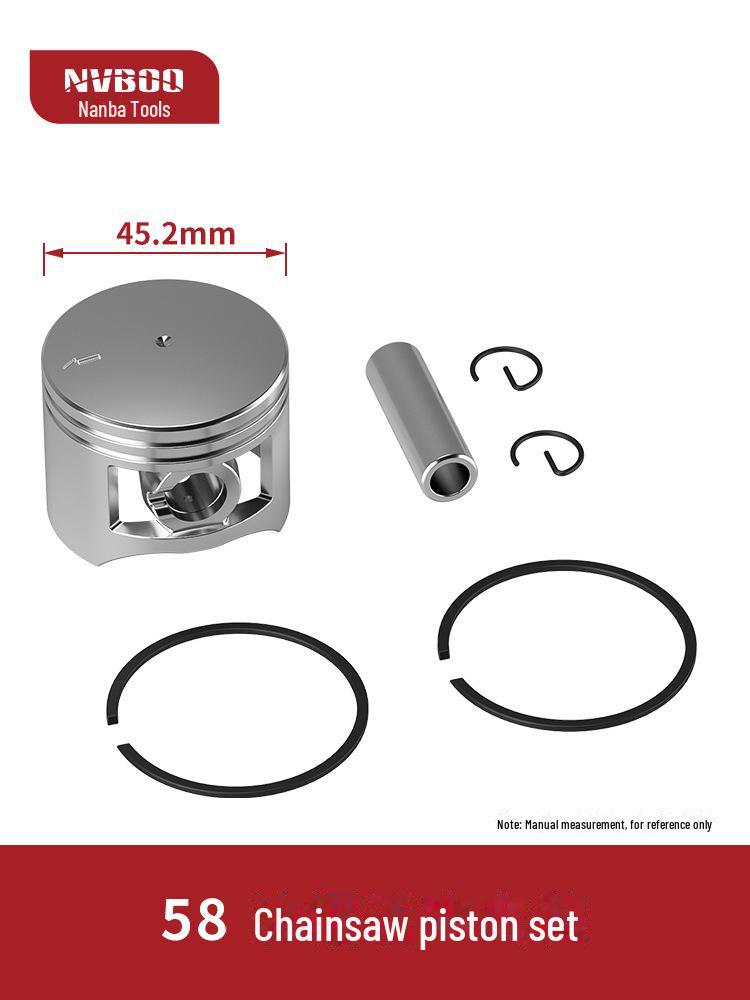 Chainsaw Cylinder & Piston Kit: 52/58CC