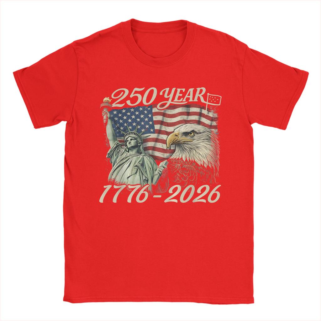 Unisex Unisex T Shirt 250 Years 1776 2026 250th Birthday 4th Of July American Flag TShirts Novelty Summer Tee Shirt Tops Gift Idea
